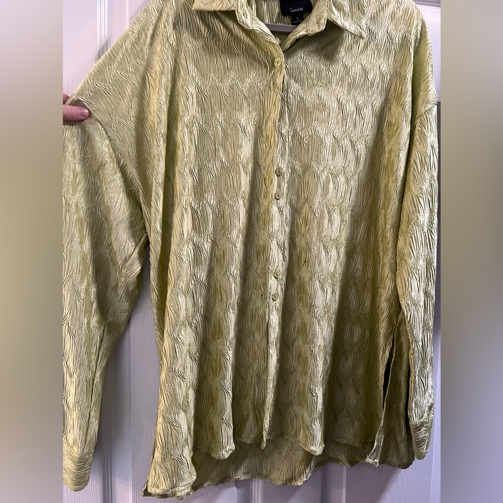 Satin Button Down - image 2